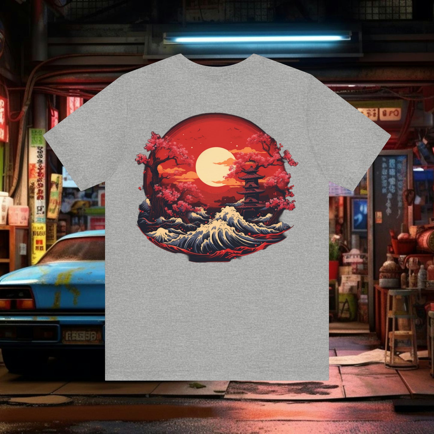 T-shirt Coucher de soleil japonais