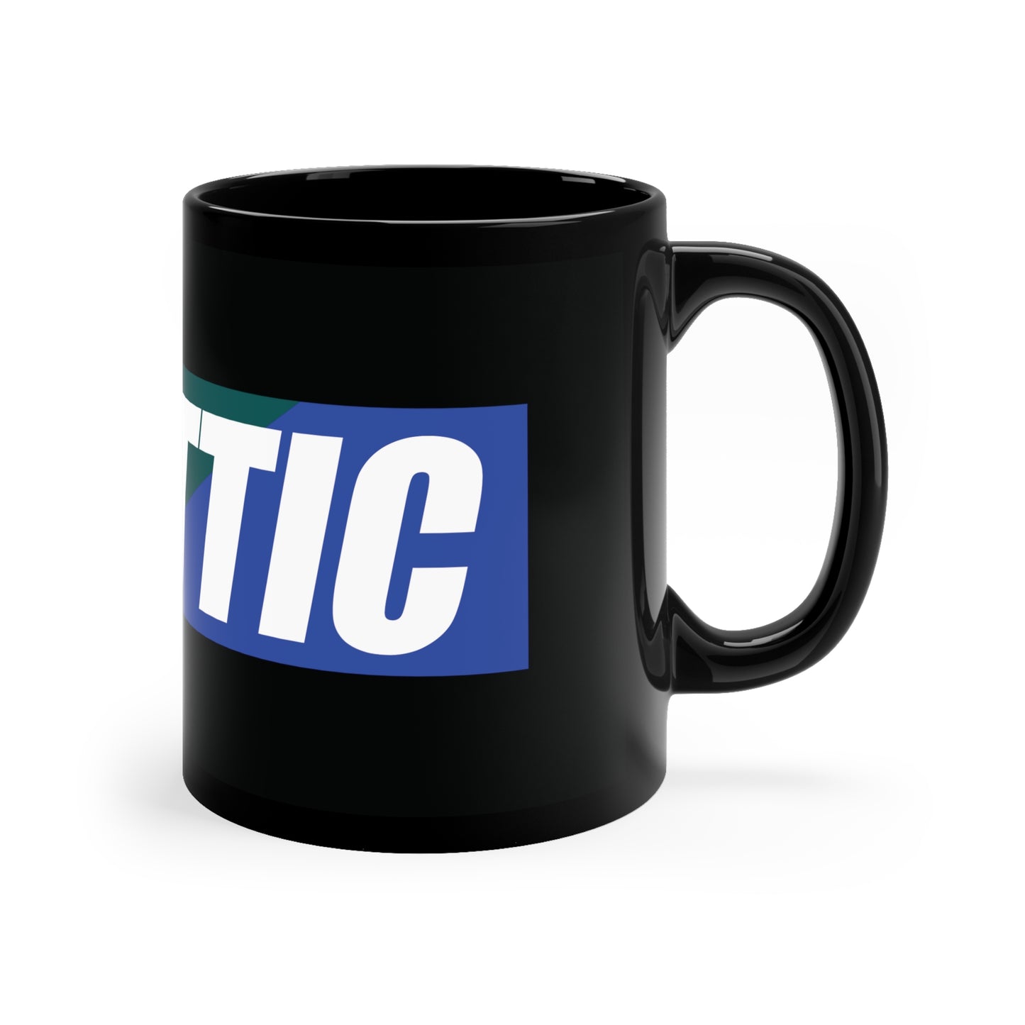 Mug Noir 11oz - Logo Bleu