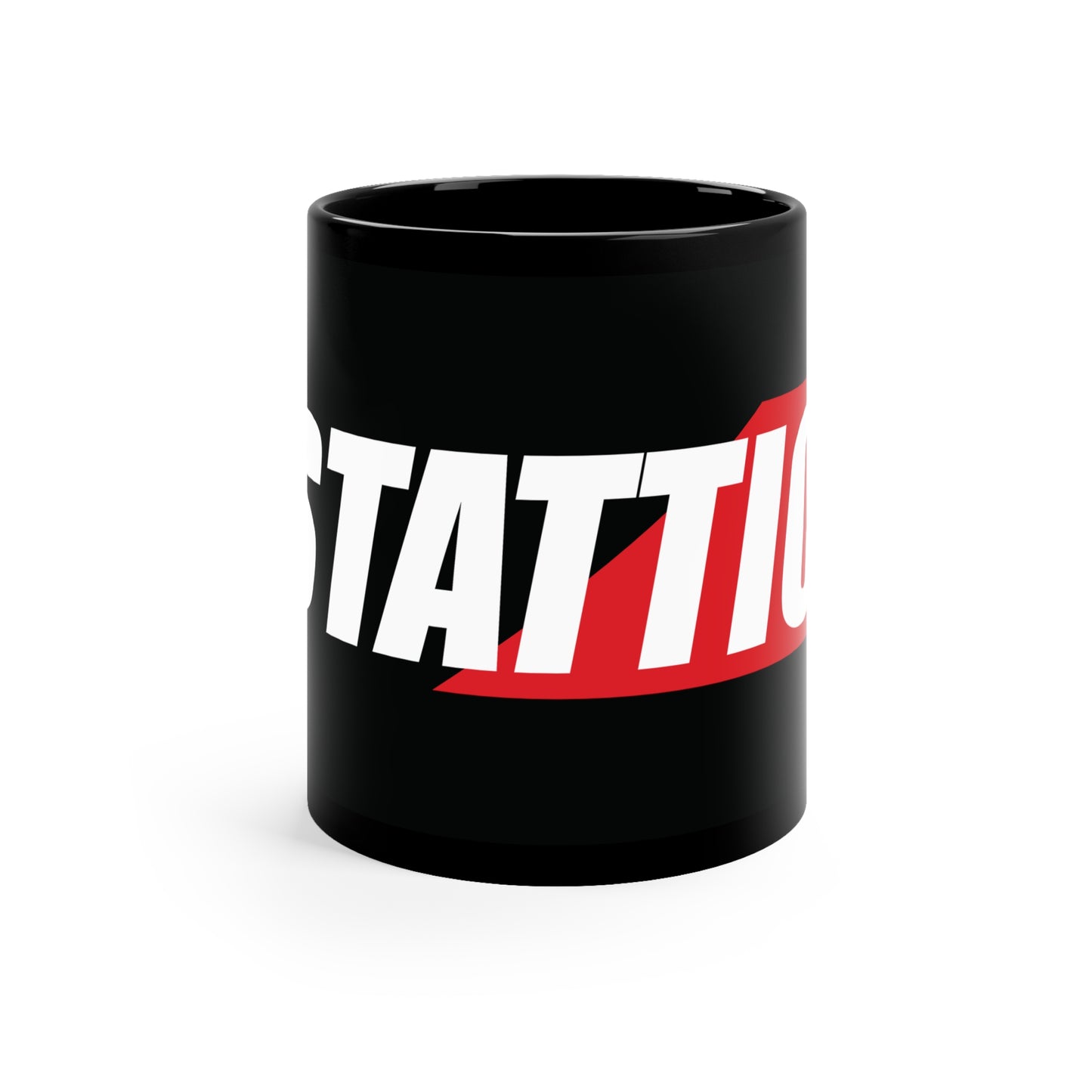 11oz Black Mug - Red Logo