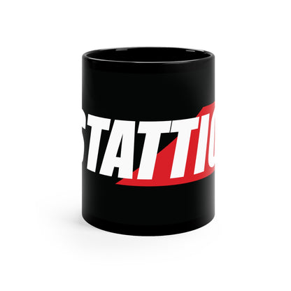 11oz Black Mug - Red Logo