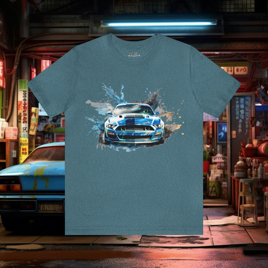 T-shirt abstrait de fusion de vitesse