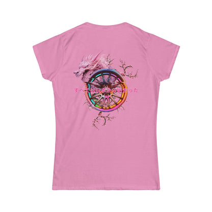 "Tout a commencé au Japon" T-Shirt Femme Dragon Fleur de Cerisier