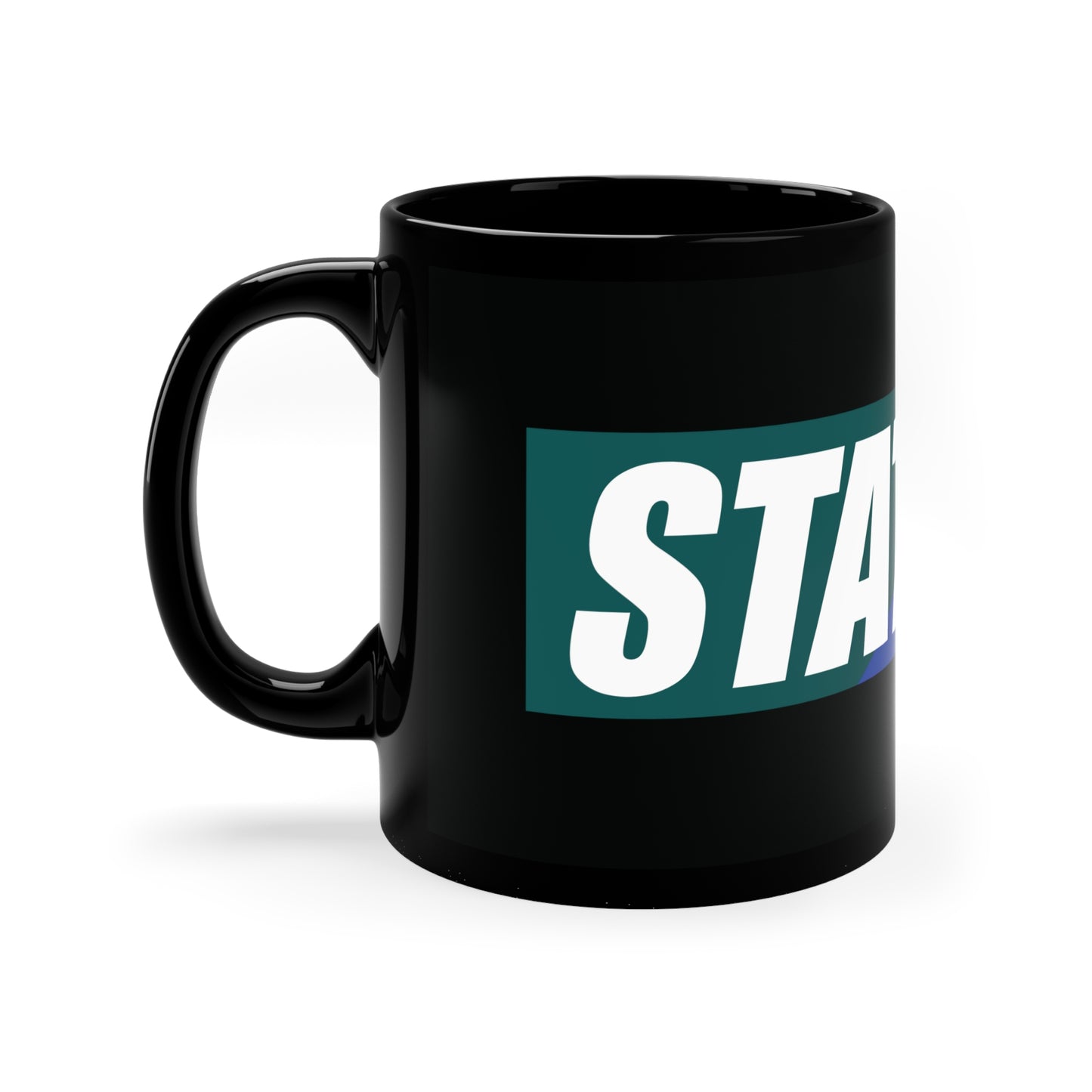 Mug Noir 11oz - Logo Bleu