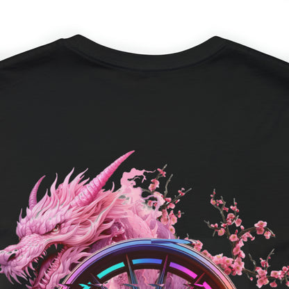 "Tout a commencé au Japon" T-Shirt Dragon Fleur de Cerisier