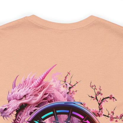 "Tout a commencé au Japon" T-Shirt Dragon Fleur de Cerisier