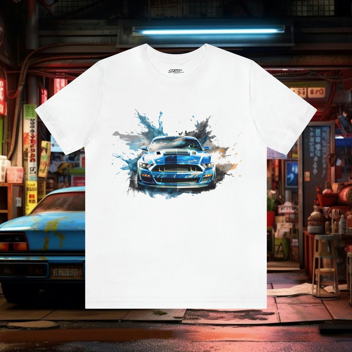 T-shirt abstrait de fusion de vitesse