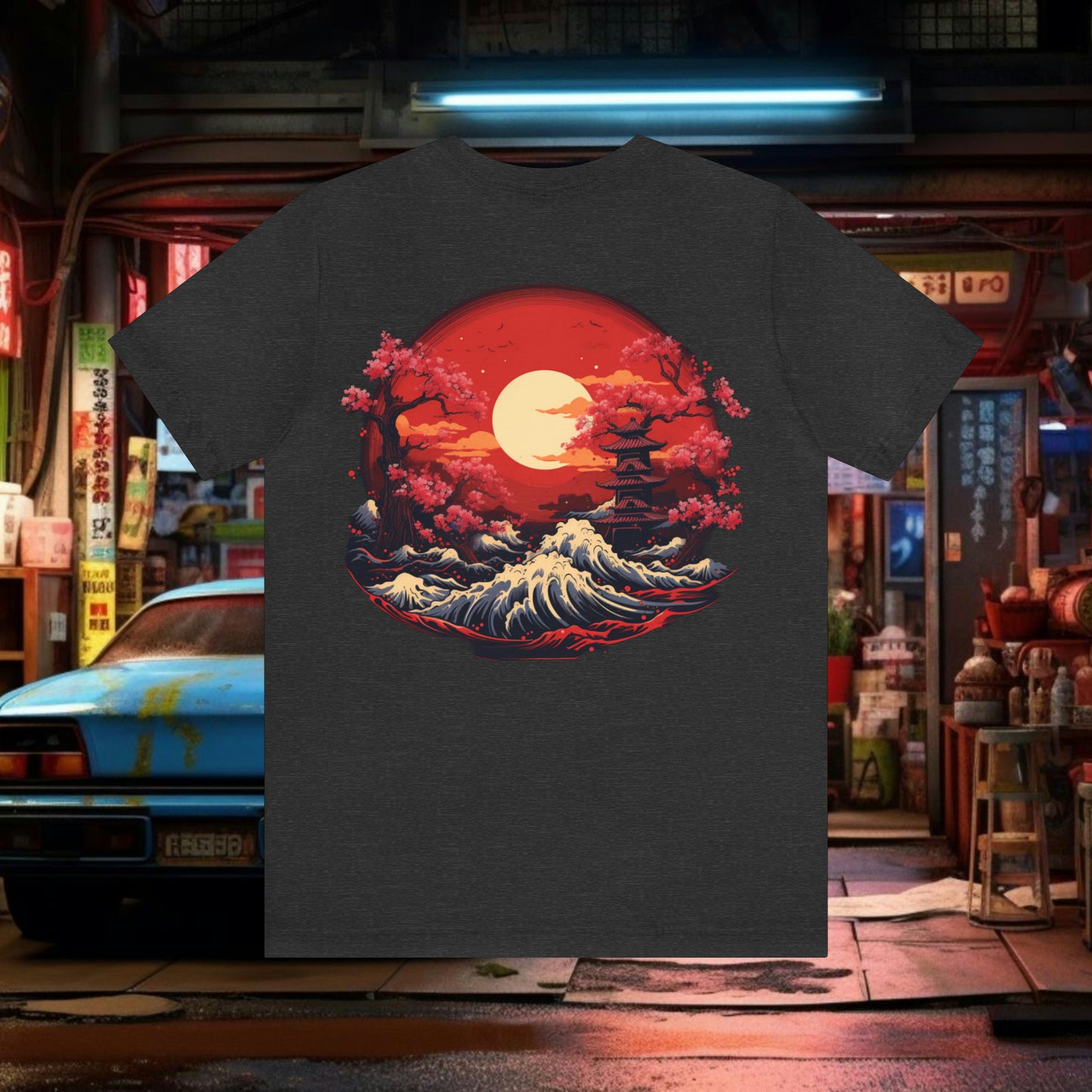 T-shirt Coucher de soleil japonais