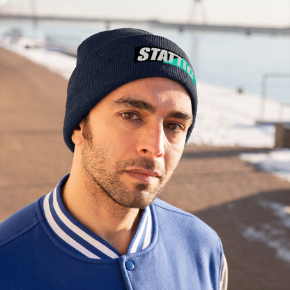 Stattic Co. Cyan Square Logo Beanie