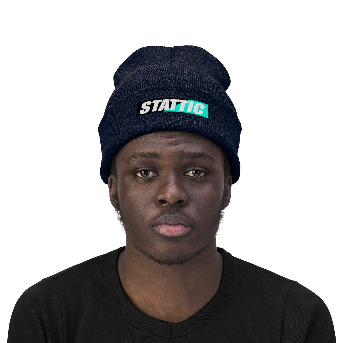 Stattic Co. Cyan Square Logo Beanie