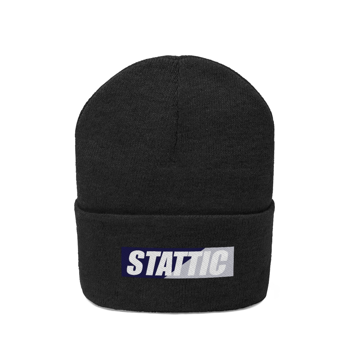 Stattic Co. Navy/Gray Square Logo Beanie