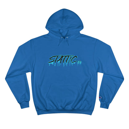 Stattic Blue Drip Hoodie (Champion)