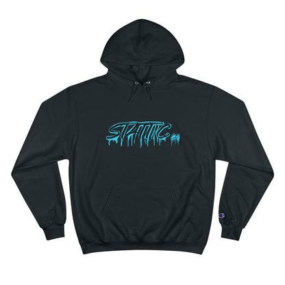 Stattic Blue Drip Hoodie (Champion)