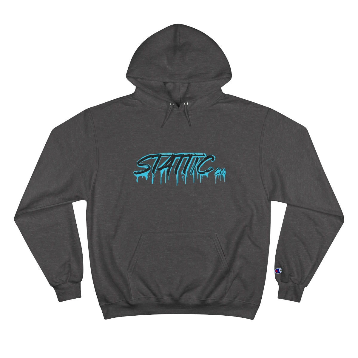 Stattic Blue Drip Hoodie (Champion)