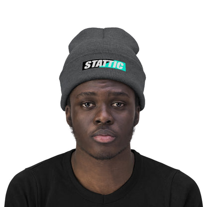 Stattic Co. Cyan Square Logo Beanie