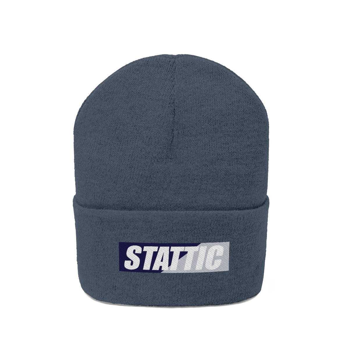 Stattic Co. Bonnet à logo carré bleu marine/gris